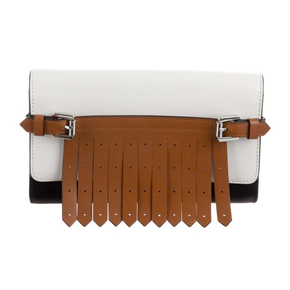Michael Kors White and Tan Clutch - Picture 1 of 7